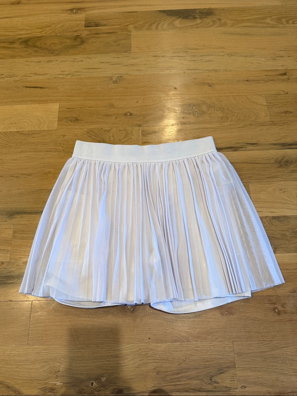 Pleated White Women's Skirt